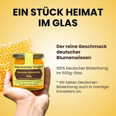Beekeeper Krüger - German Blossom Honey 500g - Pure German honey delight 🍯🇩🇪