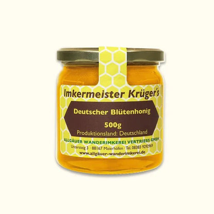 Beekeeper Krüger - German Blossom Honey 500g - Pure German honey delight 🍯🇩🇪