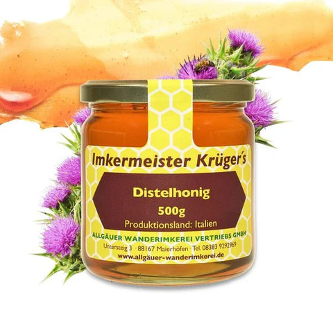 Imker Krüger's Distelhonig - 500g - Reiner, Natürlicher Nektar 🍯🐝