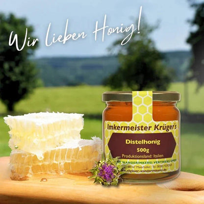 Imker Krüger's Distelhonig - 500g - Reiner, Natürlicher Nektar 🍯🐝