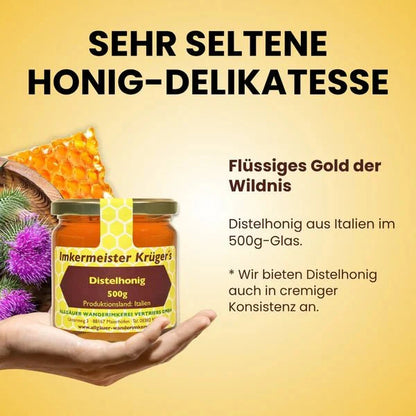 Imker Krüger's Distelhonig - 500g - Reiner, Natürlicher Nektar 🍯🐝