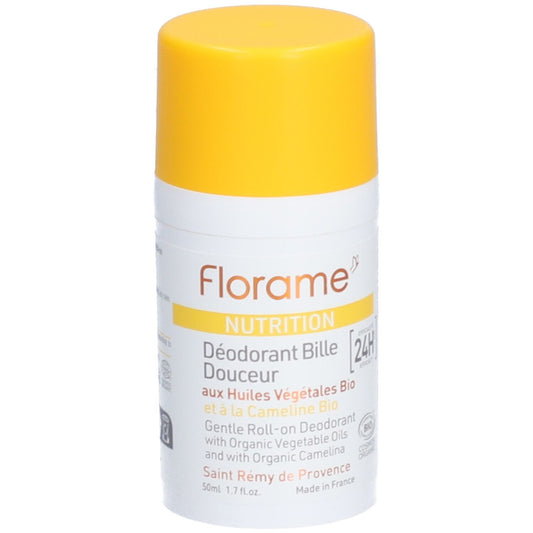 Florame Sanftes Bio-Roll-On-Deodorant – 24-Stunden Schutz – 50 ml
