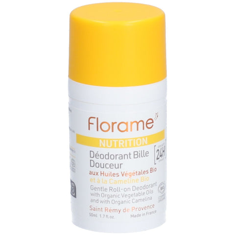 Florame Gentle Organic Roll-On Deodorant – 24H Protection – 50 ml