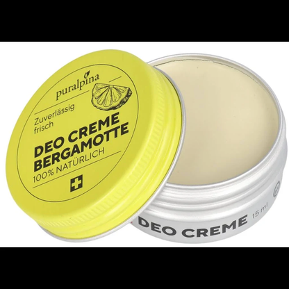 Puralpina Deodorant Cream Bergamot | Natural Bergamot Deodorant Cream | 50 ml