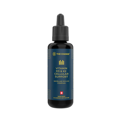 THE CHANGE – Vitamines D3 + K2 | Gouttes pour le soutien des os, du calcium et de l'immunité