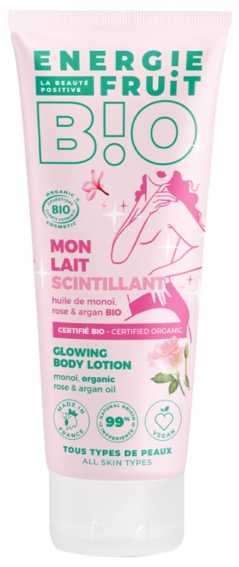 Energie Fruit Glowing Body Lotion with Monoi, Organic Rose and Argan Oil 200ml