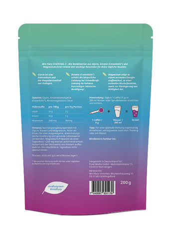 Mrs Flury ESSENTIAL 3 – Glycine, Creatine & Magnesium Powder