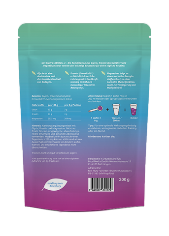 Mrs Flury ESSENTIAL 3 – Glycine, Creatine & Magnesium Powder