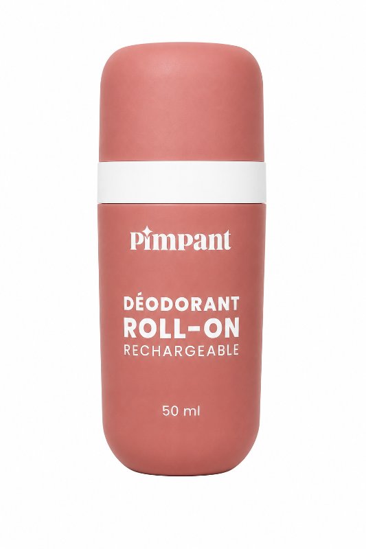 PIMPANT – Empty Pink Refillable Roll-On Deodorant