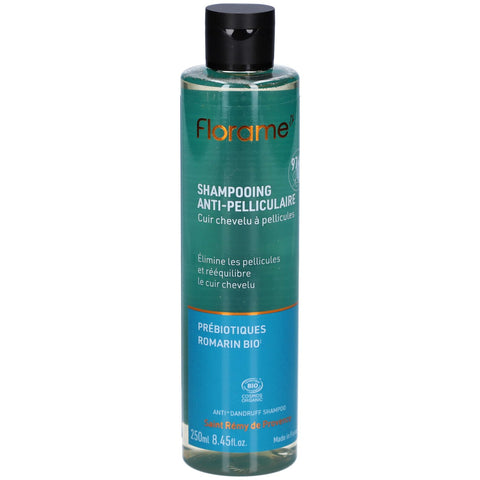 Shampooing anti-pelliculaire biologique Florame – cuir chevelu sujet aux pellicules – 250 ml