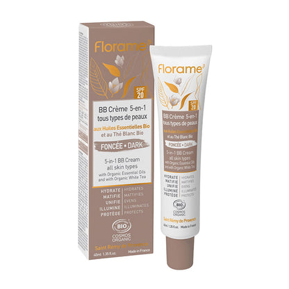 Florame 5-en-1 BB Crème SPF 20 – Foncé – 40 ml