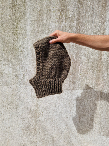Wollmütze Balaclava - 100% Wolle, Handgestrickt