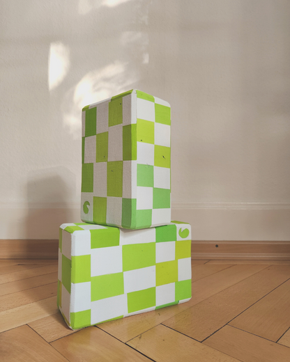 Bloc de yoga recyclé Yin Yang citron vert