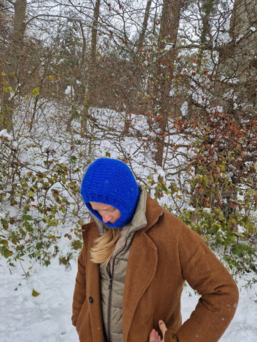 Wollmütze Balaclava - 100% Wolle, Handgestrickt