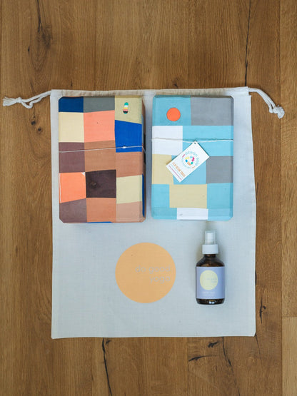 Recycled Yoga Block Set inkl. gratis Reinigungsspray (150ml)