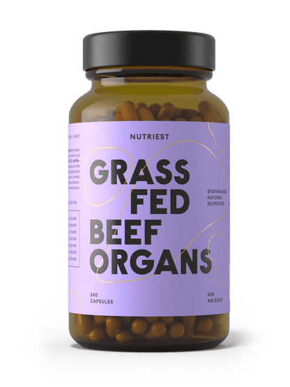 Getrocknete Bio Weiderind Beef Organs in Kapseln