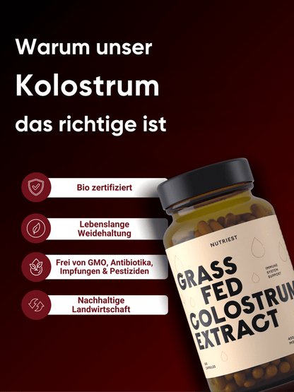 Getrocknetes Weiderind Kolostrum Extrakt in Kapseln