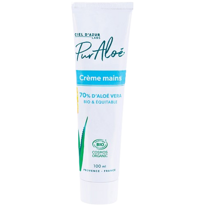 Crčme mains ŕ l'aloe vera (70%) équitable, Pur'Aloé, 100ml*