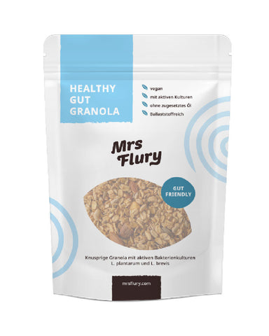 Mrs Flury Healthy Gut Granola 300 g – Crunchy Granola with Oats, Probiotics, Nuts & Seeds