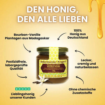 Beekeeper Krüger - Honey with Real Bourbon Vanilla 250g - Heavenly Flavor 🍯✨