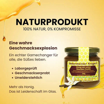 Beekeeper Krüger - Honey with Real Bourbon Vanilla 250g - Heavenly Flavor 🍯✨