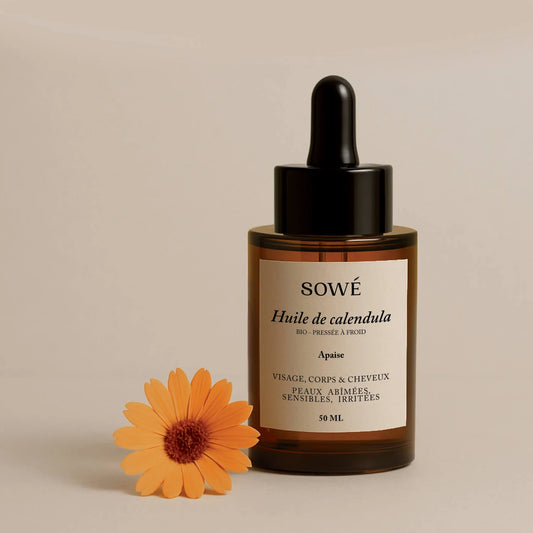 Huile de calendula BIO pressée à froid - Pour le corps et les cheveux