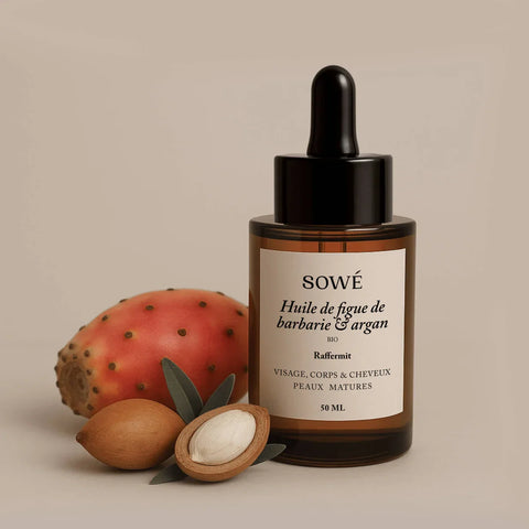Huile de figue de barbarie et argan BIO pressée à froid - visage et cheveux
