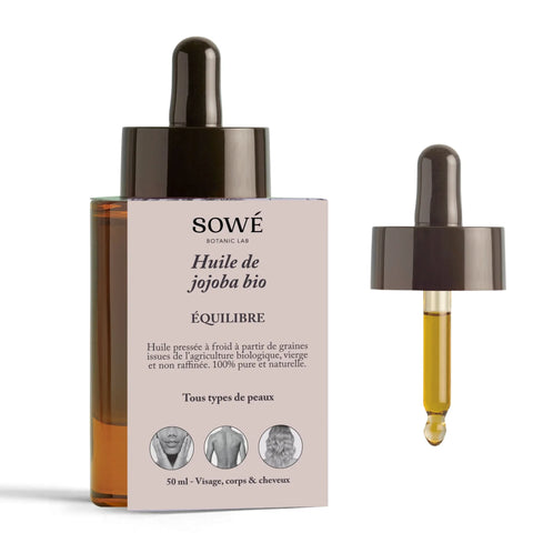 Huile de jojoba BIO pressée à froid - Pour le corps et les cheveux
