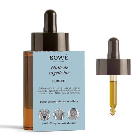 Huile de nigelle BIO pressée à froid - Pour corps et cheveux
