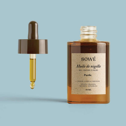 Huile de nigelle BIO pressée à froid - Pour corps et cheveux
