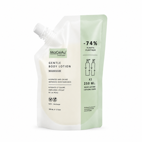 MaGeAu Gentle Body Lotion refill packaging on a white background