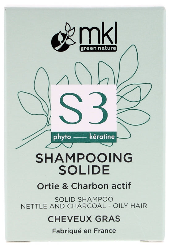 MKL Green Nature Stinging Nettle Charcoal Solid Shampoo Oily Hair 65g