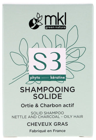 MKL Green Nature Stinging Nettle Charcoal Solid Shampoo Oily Hair 65g