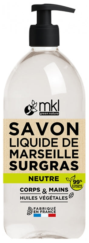 MKL Green Nature Neutral Marseille Liquid Soap Fragrance Free 1 L