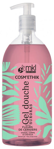 MKL Green Nature Cosm'Ethik Shower Gel Awara from Brazil Cherry Blossom Fragrance 1 Liter