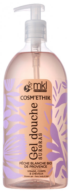 MKL Green Nature Cosm'Ethik Superfatted Shower Gel Organic White Peach of Provence 1L