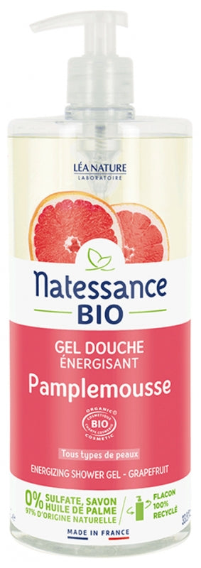 Natessance Invigorating Grapefruit Shower Gel Organic 1L