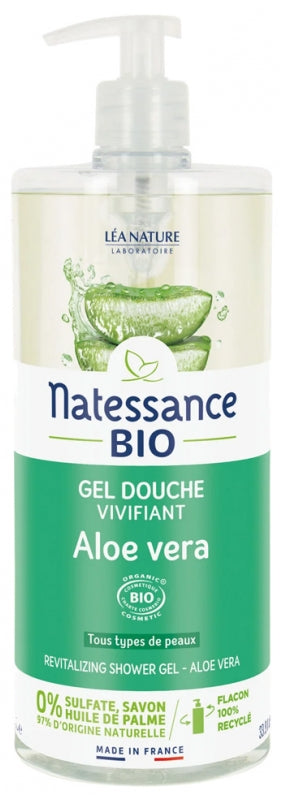 Natessance Organic Revitalizing Aloe Vera Shower Gel 1L