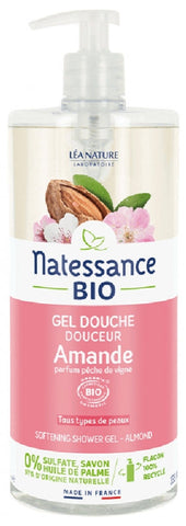 Natessance Softening Almond Shower Gel Organic 1L
