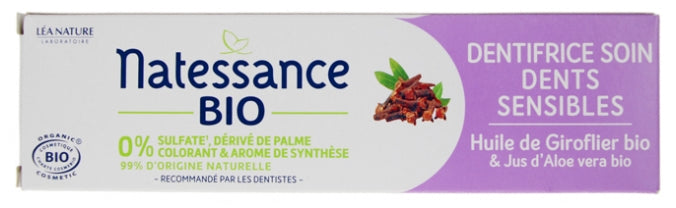 Natessance Toothpaste Care Sensitive Teeth Oil Clove Organic 75ml