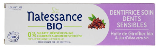 Natessance Toothpaste Care Sensitive Teeth Oil Clove Organic 75ml