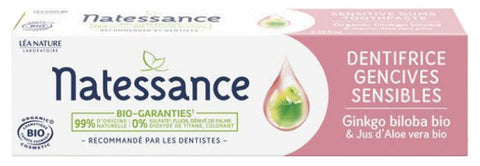 Natessance Toothpaste Sensitive Gums Ginkgo Biloba Organic 75ml