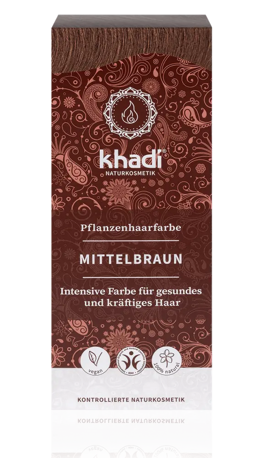 KHADI Pflanzenhaarfarbe Mittelbraun