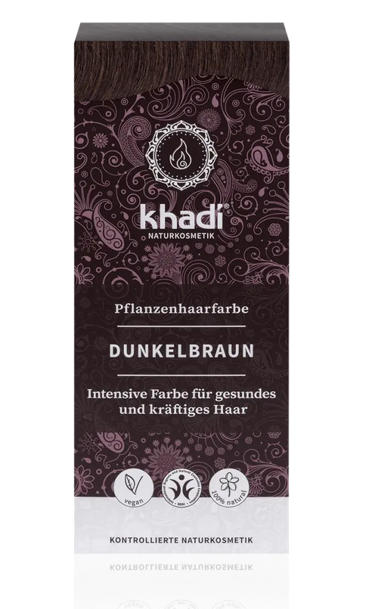 KHADI Pflanzenhaarfarbe Dunkelbraun