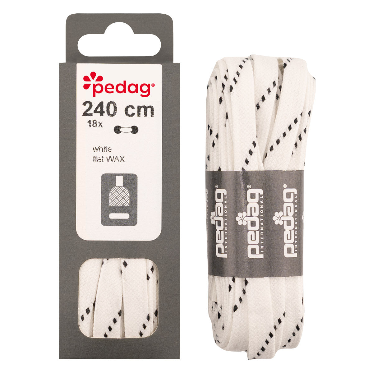 pedag LACE 240 cm flat waxed Hockey Senkel