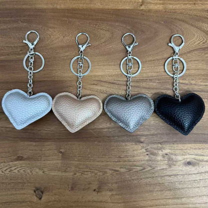 Kunstlederherz-Anhänger Set (Vollherz)