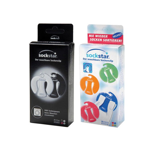 Sockstar Family-Pack 20 Clips - 4 Farben