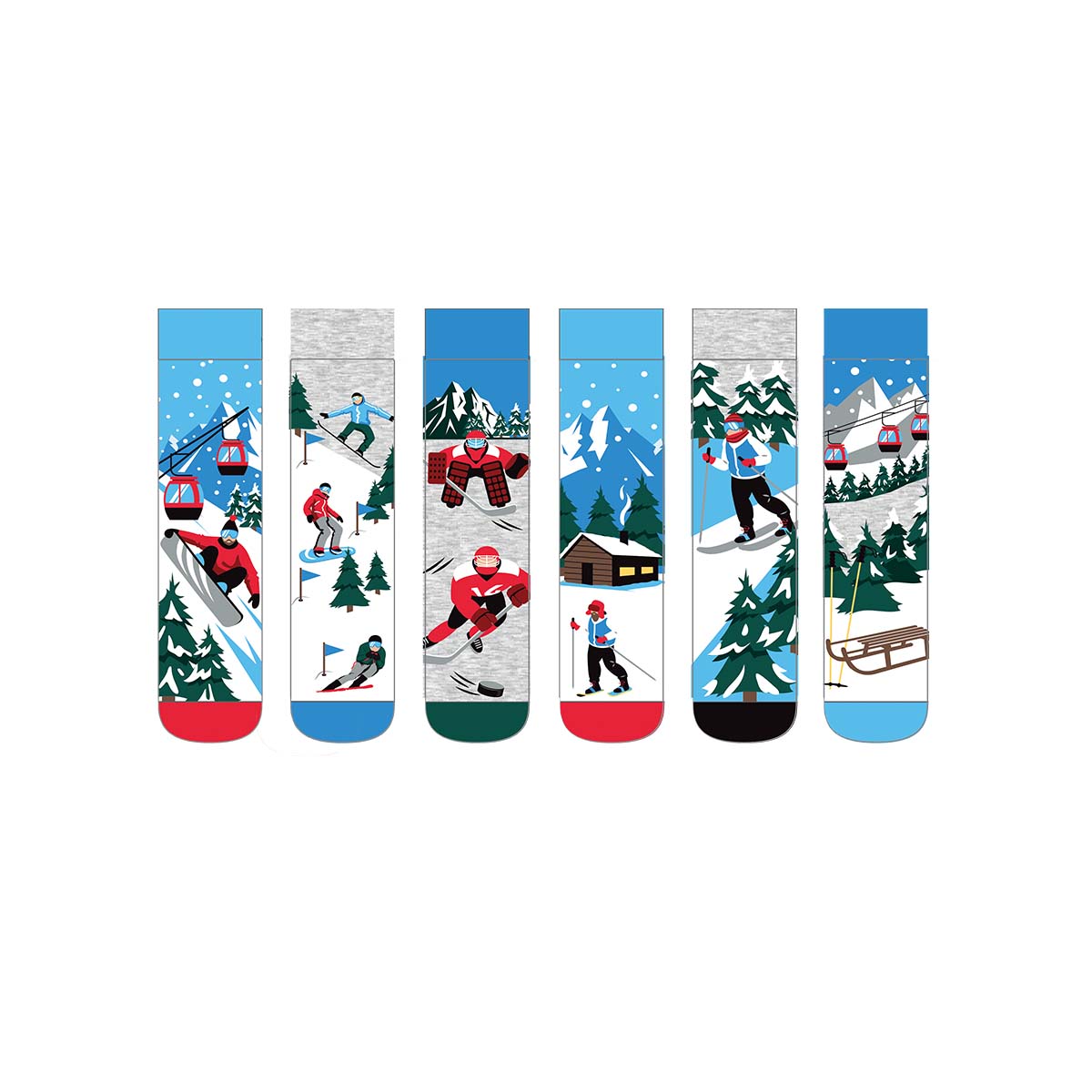 United Oddsocks Men 39-46 Winter in Switzerland