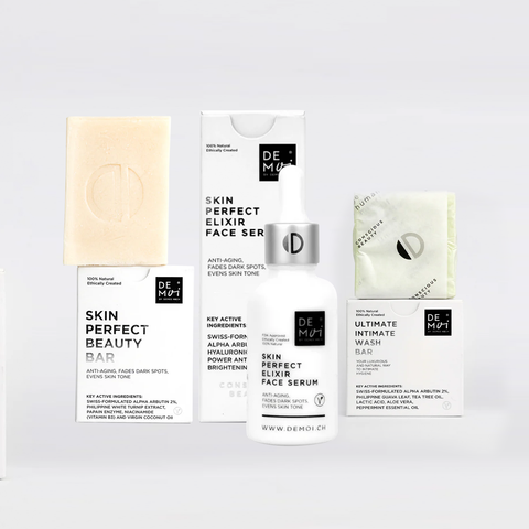 Ensemble de Soins de la Peau Entièrement Naturels : Sérum Visage, Savon Beauté, Savon Intime