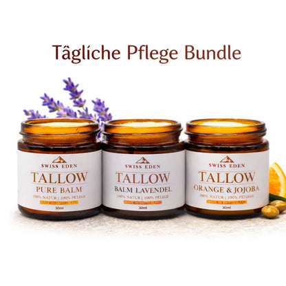 ENSEMBLE DE SOINS QUOTIDIENS – LOT DE 3 CRÈMES AU BEURRE DE CARITÉ (PUR, LAVANDE & ORANGE JOJOBA)